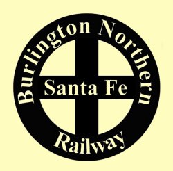 BNSF Burlington Northern Santa Fe Railroad Clock - T-shirts - Magnets  - Mugs - Decals - Lighters