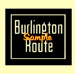 Burlington Route Railroad Clock - T-shirts - Magnets  - Mugs - Decals - Lighters