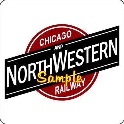 Chicago North Western Railroad Clock - T-shirts - Magnets  - Mugs - Decals - Lighters