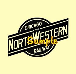 Chicago North Western Railroad Clock - T-shirts - Magnets  - Mugs - Decals - Lighters