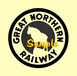 Great Northern Railroad T-shirts - Decals - Stickers - Clocks
