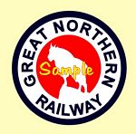 Great Northern Railroad Clock - T-shirts - Magnets  - Mugs - Decals - Lighters