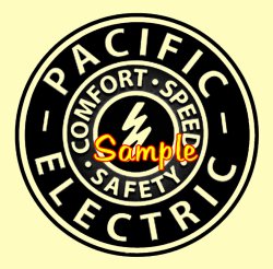 Pacific Electric Railroad T-shirts - Decals - Clocks - Magnets