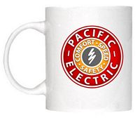 Pacific Electric Railroad Clock - T-shirts - Magnets  - Mugs - Decals - Lighters
