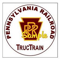 PRR Pennsylvania Railroad TrucTrain T-shirts - Decals - Clocks - Magnets
