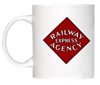 Railway Express Agency Railroad Clock - T-shirts - Magnets  - Mugs - Decals - Lighters