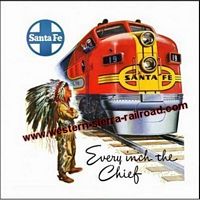 Santa Fe Railroad Clock - T-shirts - Magnets  - Mugs - Decals - Lighters