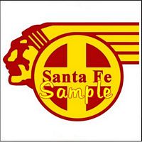 Santa Fe Railroad Clock - T-shirts - Magnets  - Mugs - Decals - Lighters