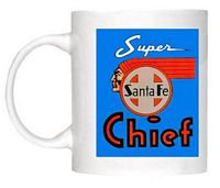 Santa Fe Railroad Clock - T-shirts - Magnets  - Mugs - Decals - Lighters