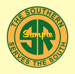 Southern Railroad Clock - T-shirts - Magnets  - Mugs - Decals - Lighters