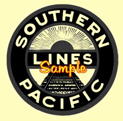 Southern Pacific Railroad Clock - T-shirts - Magnets  - Mugs - Decals - Lighters