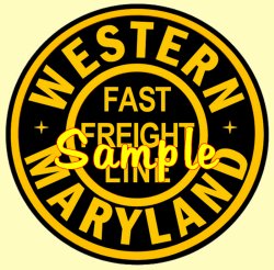 Western Maryland Railroad Clock - T-shirts - Magnets  - Mugs - Lighters