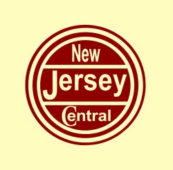 Jersey Central Railroad Decals - Magnets - T-shirts - Wall Clocks.