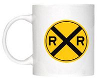 RR Crossing Railroad Clock - T-shirts - Magnets  - Mugs - Decals - Lighters